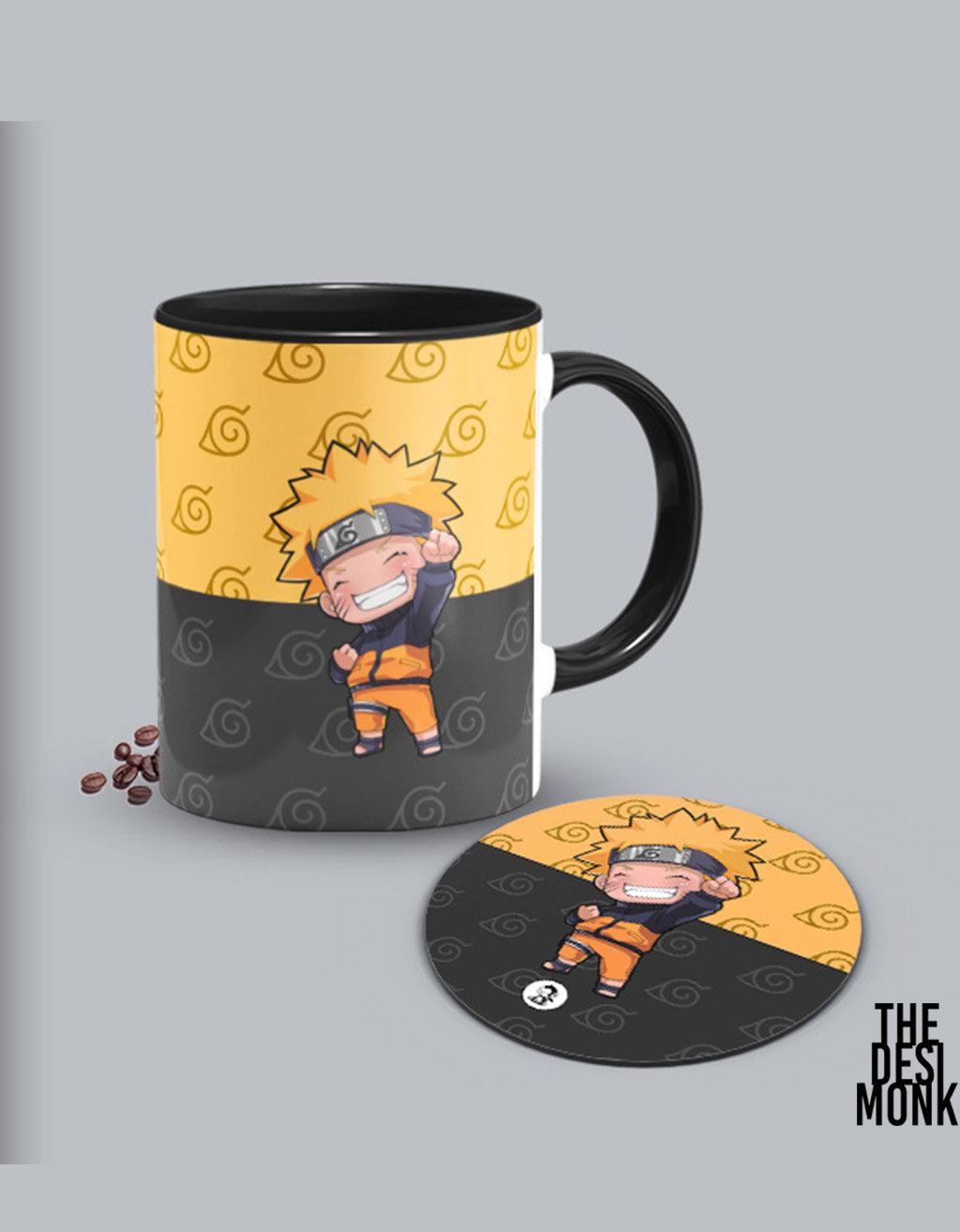 The Desi Monk Baby Naruto Anime Manga Series Cartoon Ceramic Coffee Mug and Keychain Combo - The Desi Monk