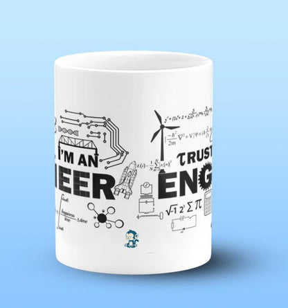 Trust me i am an Engineer Printed White Mug Microwave and Dishwasher Safe 330ml | Mug-4 - The Desi Monk