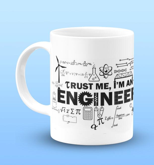 Trust me i am an Engineer Printed White Mug Microwave and Dishwasher Safe 330ml | Mug-4 - The Desi Monk