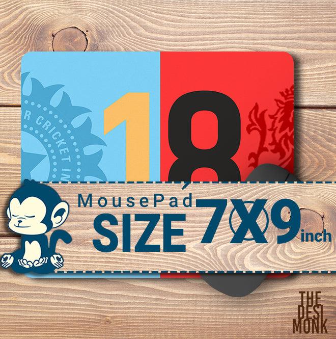 Virat 18 Anti Skid Technology Mouse Pad for Computers and gamers| PAD-05 - The Desi Monk