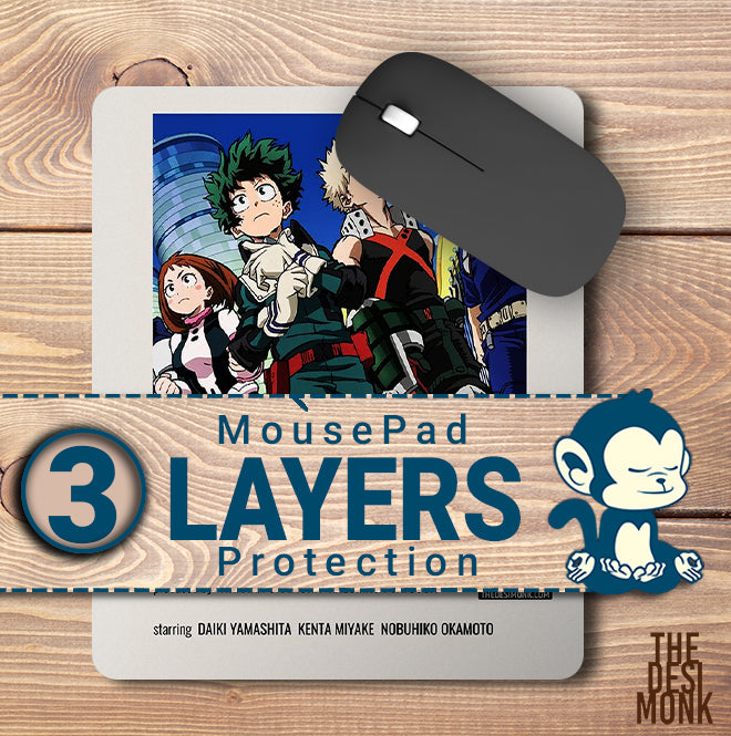 MyHeroAcademia Anti Skid Technology Mouse Pad for Computers and gamers