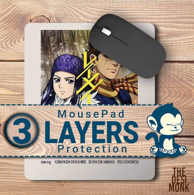 Golden Kamuy Anti Skid Technology Mouse Pad for Computers and gamers