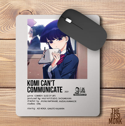 Komi Can't Communicate Anti Skid Technology Mouse Pad for Computers and gamers