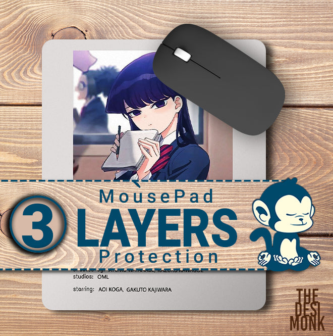 Komi Can't Communicate Anti Skid Technology Mouse Pad for Computers and gamers