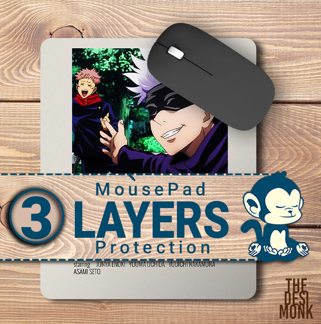 Jujutsu Kaisen Anti Skid Technology Mouse Pad for Computers and gamers