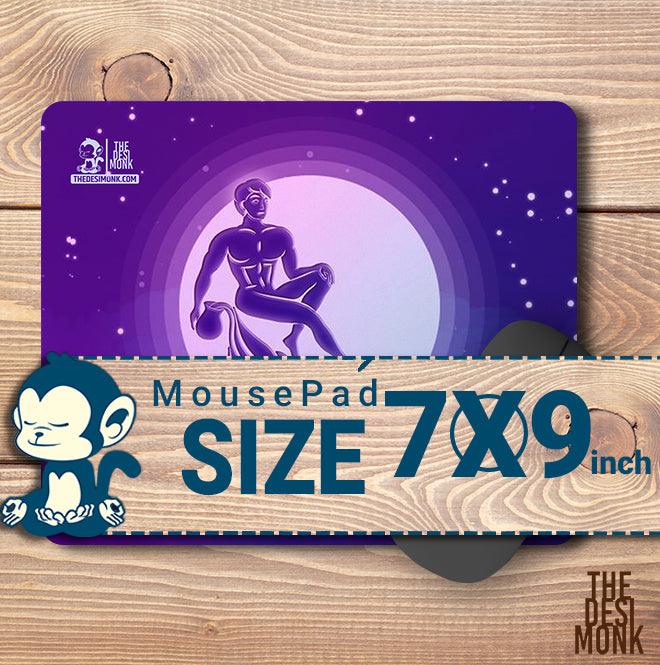 The Desi Monk Aquarius Mouse Pad for Gamers | Zodiac Anti Skid Technology Mouse Pad for Computers| PAD-155 - The Desi Monk