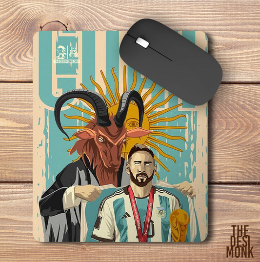 Messi GOAT Anti Skid Technology Mouse Pad for Computers and gamers