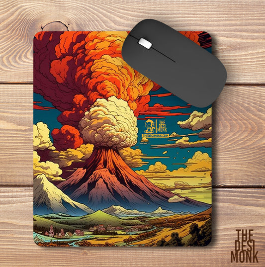 Volcano Mountain Anti Skid Technology Mouse Pad for Computers and gamers