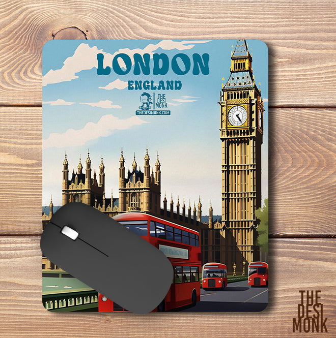 London England Anti Skid Technology Mouse Pad for Computers and gamers