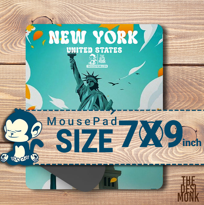 New York US Anti Skid Technology Mouse Pad for Computers and gamers