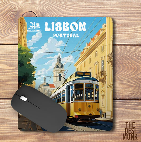 Lisbon Portugal Anti Skid Technology Mouse Pad for Computers and gamers