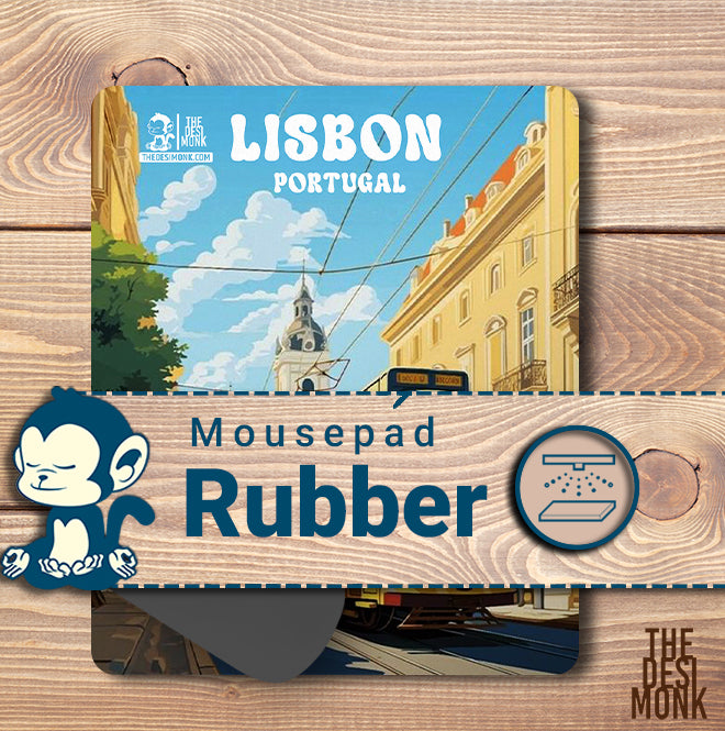 Lisbon Portugal Anti Skid Technology Mouse Pad for Computers and gamers