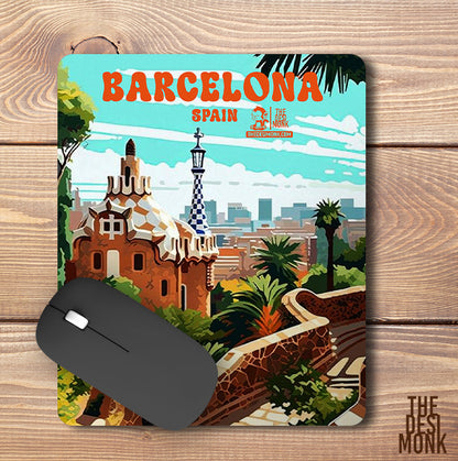 Barcelona Spain Anti Skid Technology Mouse Pad for Computers and gamers