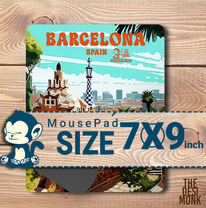 Barcelona Spain Anti Skid Technology Mouse Pad for Computers and gamers