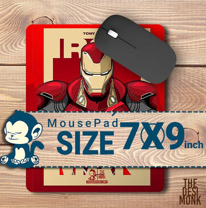 Tony Stark Mouse Pad for Gamers | Comic Superhero Anti Skid Technology Mouse Pad for Computers| PAD-29 - The Desi Monk