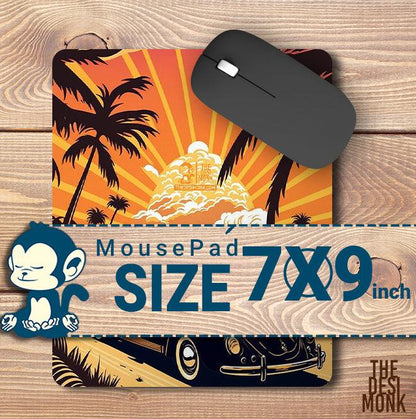 Vintage Car Mouse Pad for Gamers | Wonderlust Anti Skid Technology Mouse Pad for Computers| PAD-99 - The Desi Monk